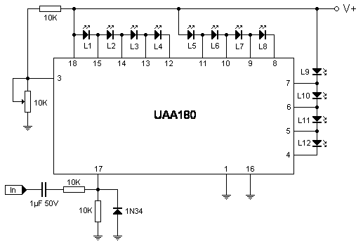 Vumetro de 12 Led